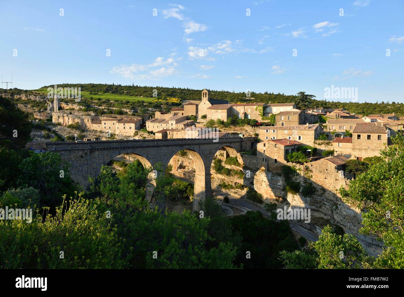 France, Herault, Pays Cathare, Minerve, labelled Les Plus Beaux