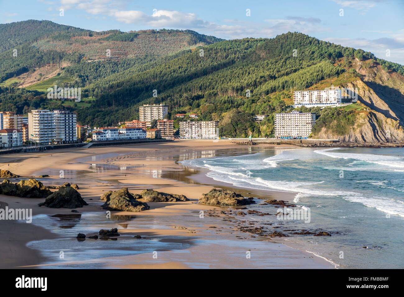 Spain, Basque Country, Bizkaia, Bakio, beach Stock Photo