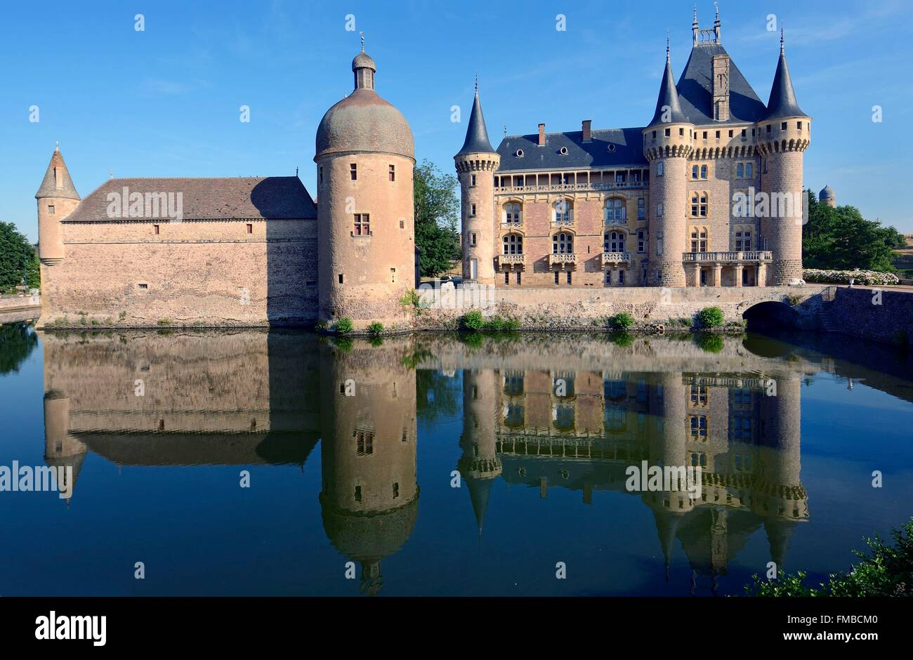 France, Saone et Loire, La Clayette, the castle Stock Photo