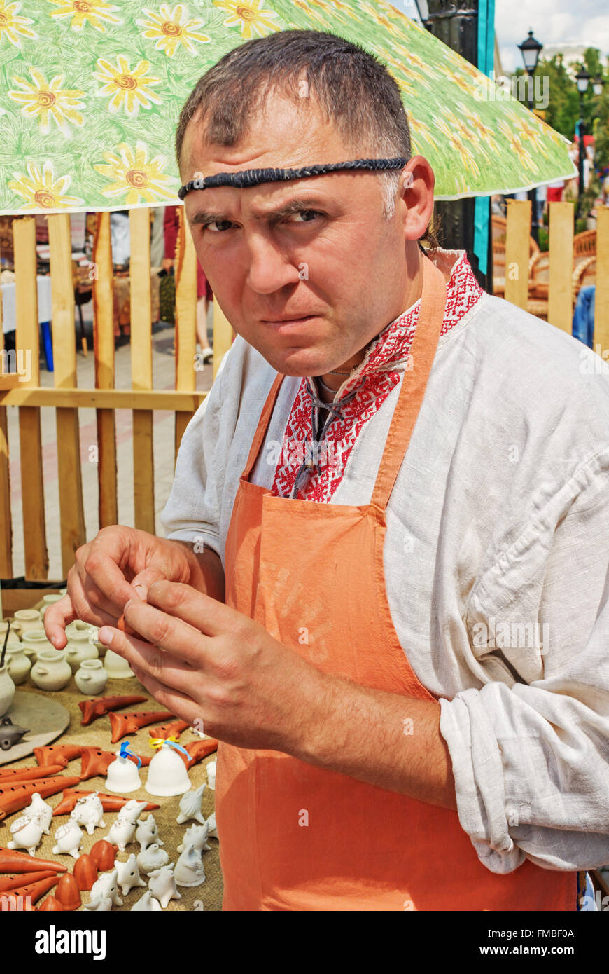 The folk masterman and their works. The fair of folk crafts and arts