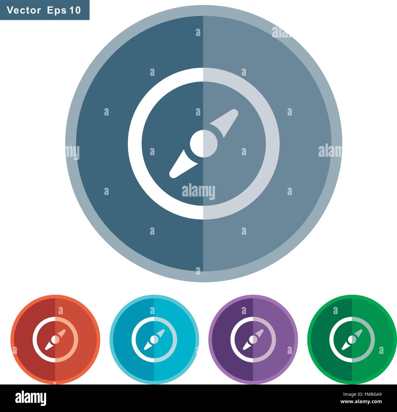 Button compass Stock Vector Images - Alamy