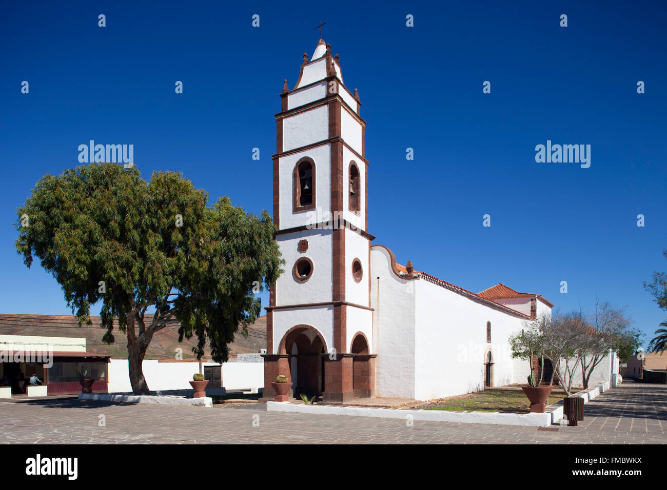 Santo Domingo church, Tetir village, Fuerteventura island, Canary archipelago, Spain, Europe Stock Photo