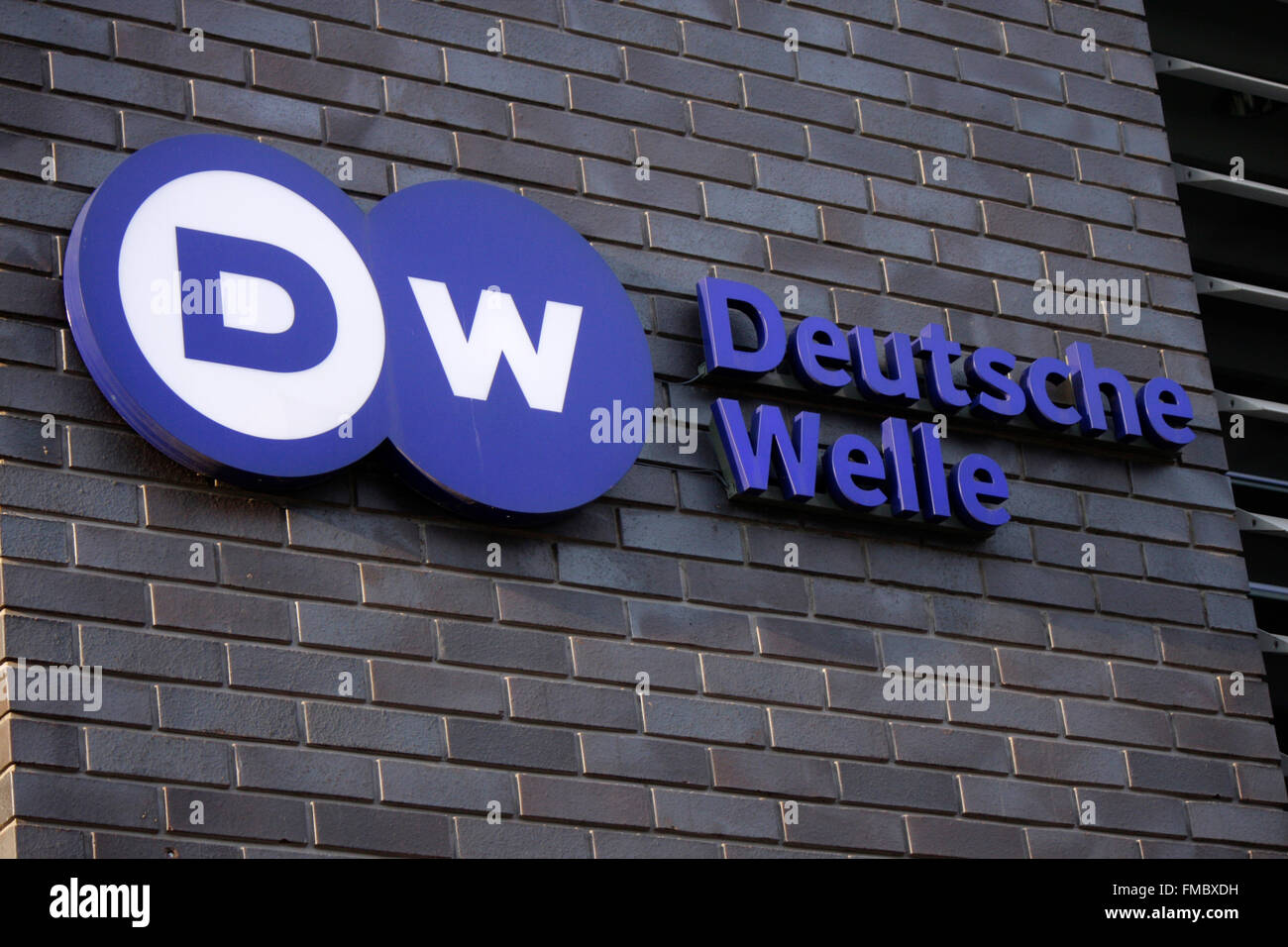 Markenname: 'Deutsche Welle', Berlin. Stock Photo