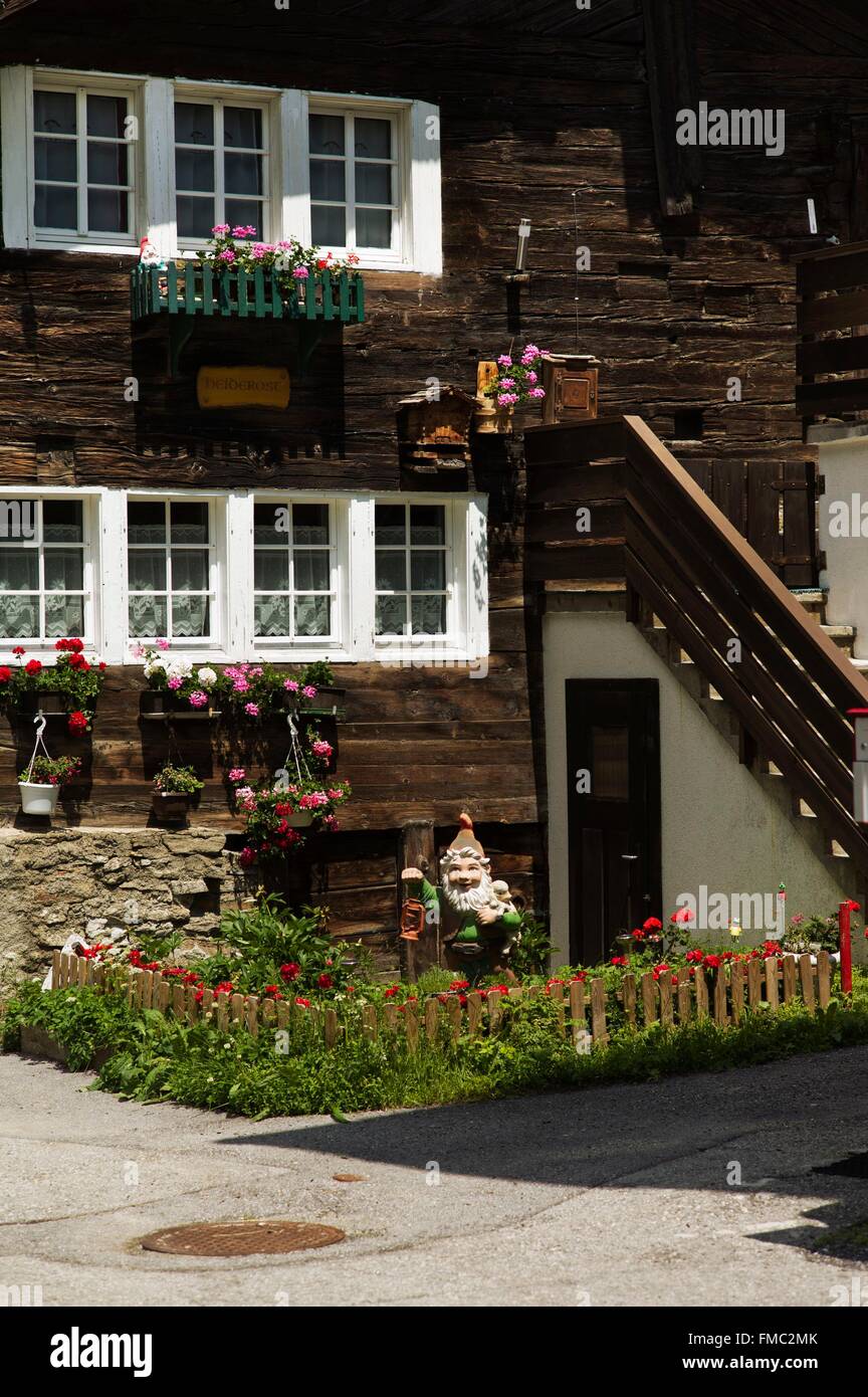 Switzerland, Canton of Valais, Saas Valley, Saas Grund 1559 m Stock Photo