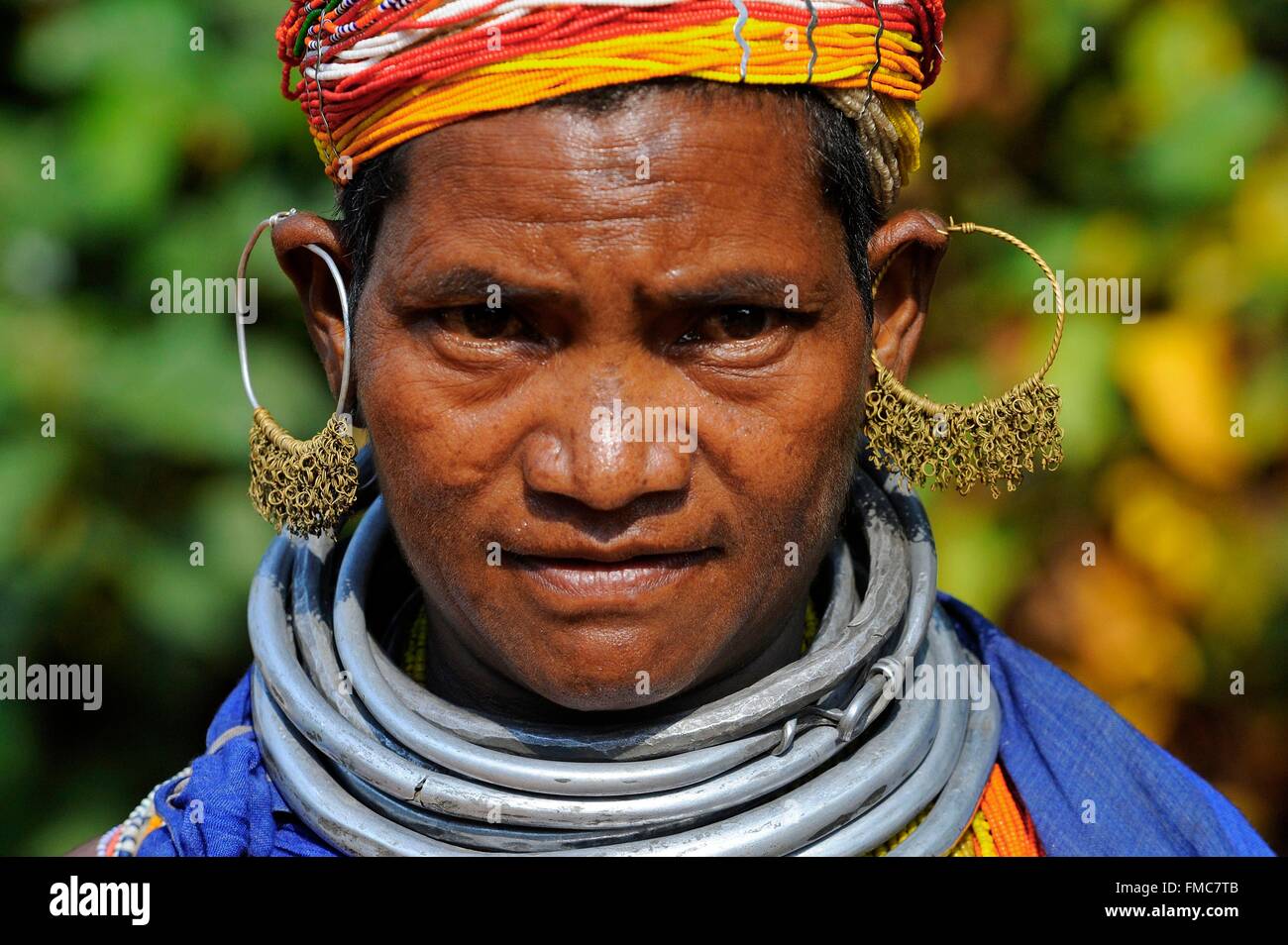 India, Odisha, woman from Bonda's ethnic group Stock Photo