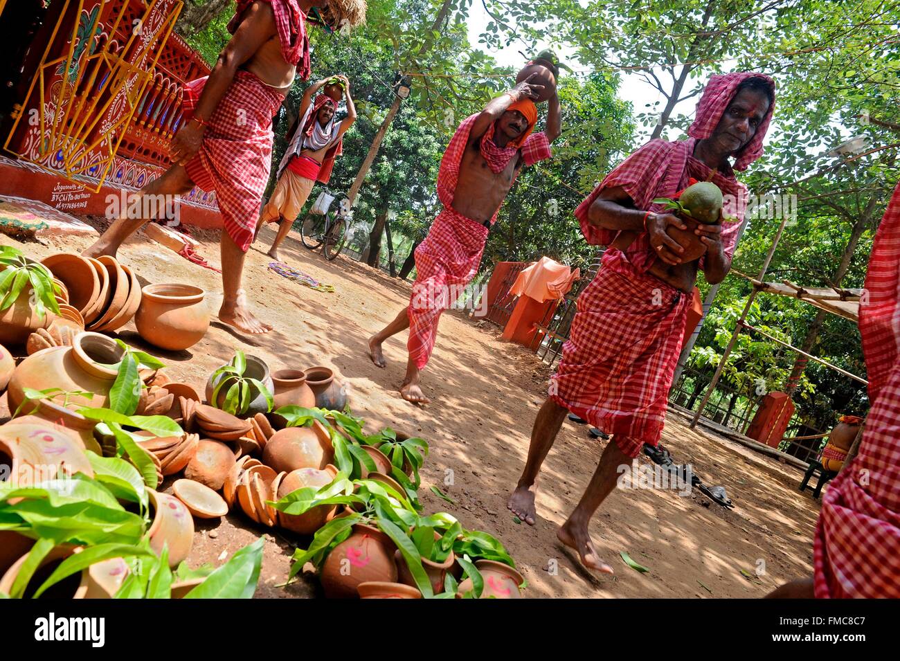 India, Odisha, offering during a puja Stock Photo