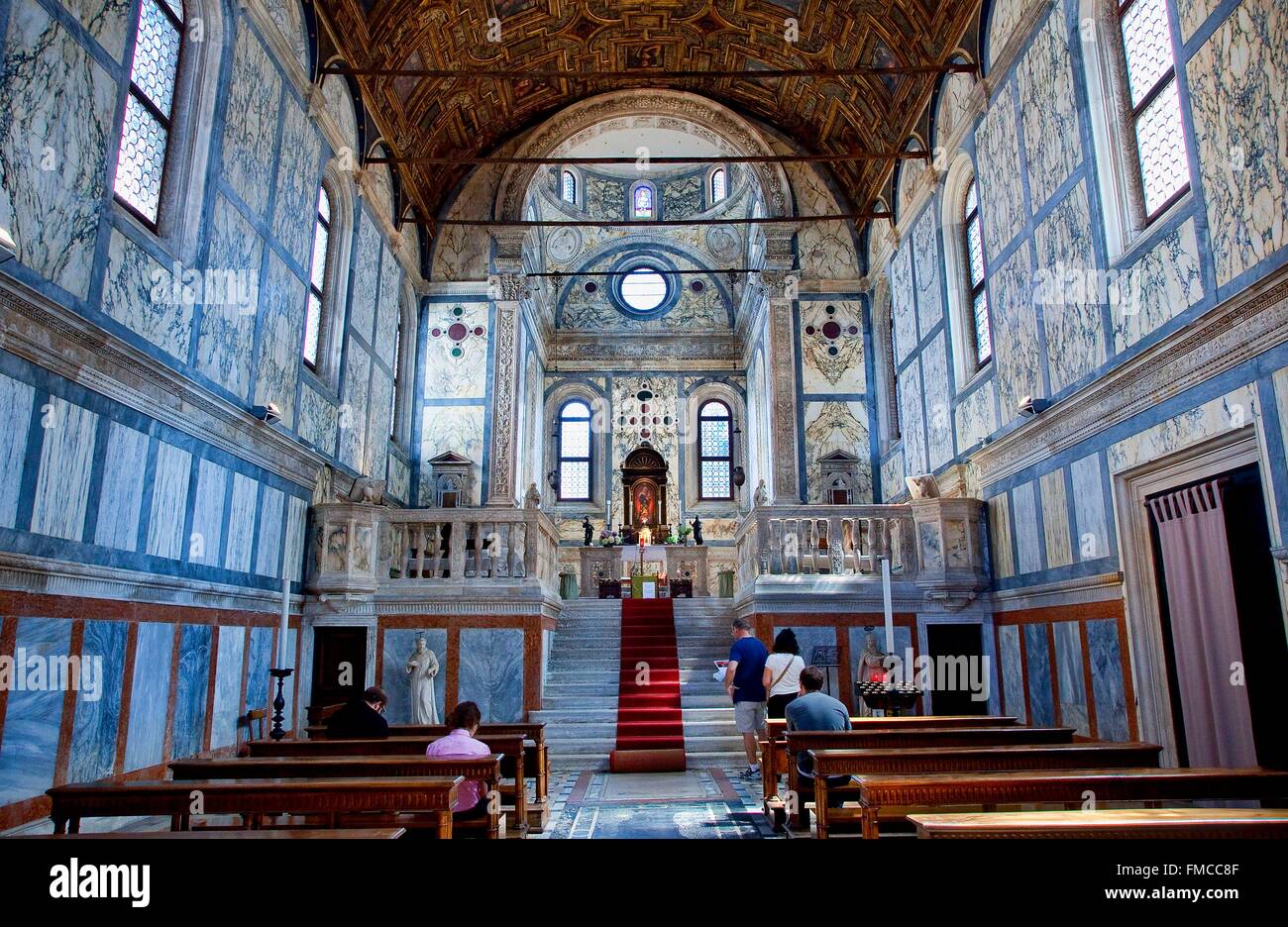 Italy, Veneto, Venice, Santa Maria dei Miracoli Church Stock Photo