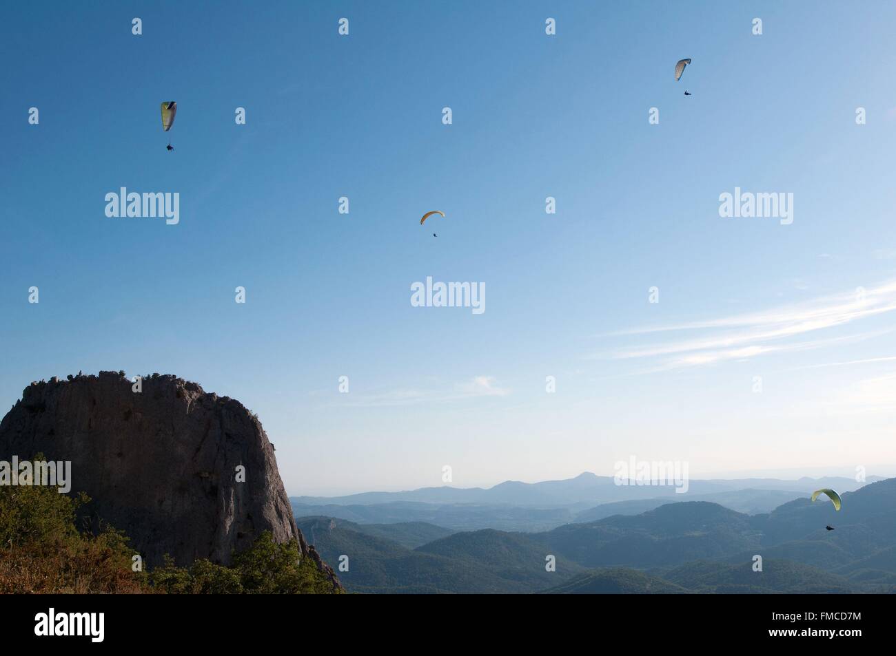 France, Drome, to BuislesBaronnies, paragliding Stock Photo Alamy