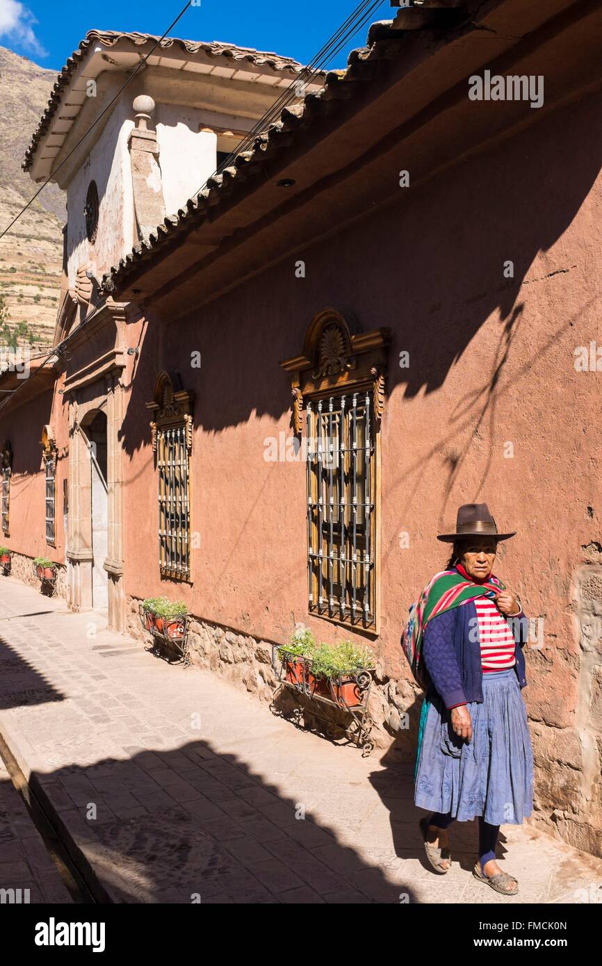 Peru, Cusco Province, Incas Sacred Valley, Pisac Stock Photo