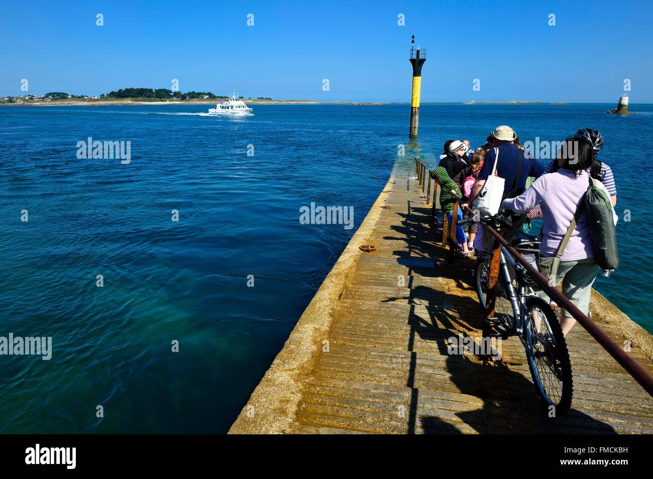 France, Finistere, Roscoff, embarkation for the Batz island Stock Photo