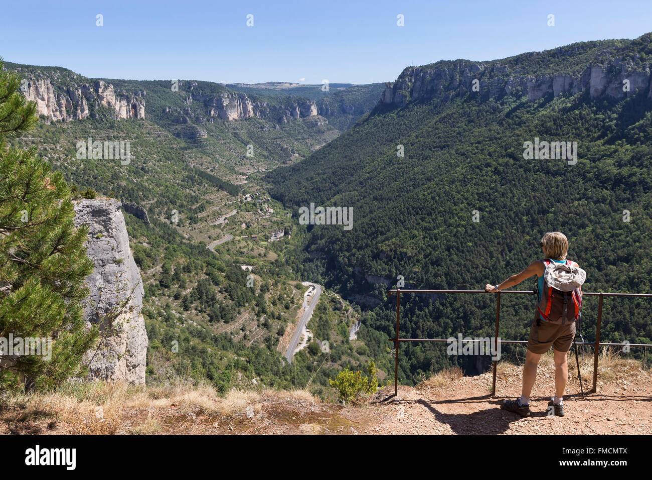 France Lozere Le Rozier The Jonte Gorges View From The Balcon Du Vertige The Causses And The Cevennes Mediterranean Agro Stock Photo Alamy