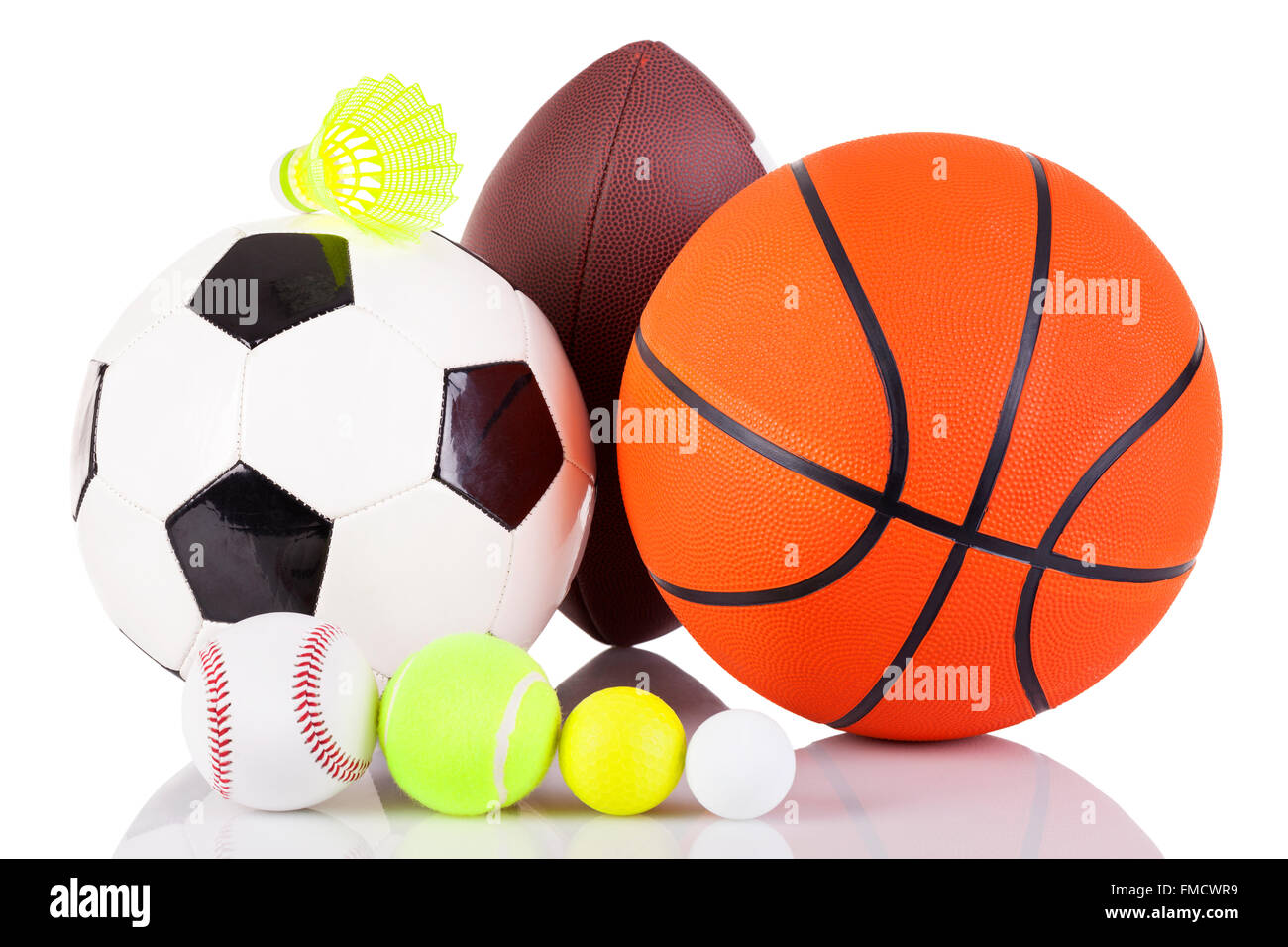 Set of sport balls isolated on white background Stock Photo Alamy