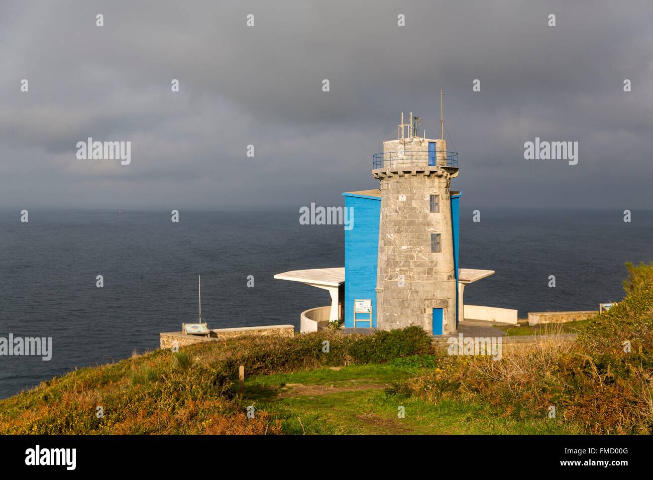 Basque Lighthouse Spain, Basque Country, Bizkaia, Matxitxako Cape Lighthouse, Cabo de ...
