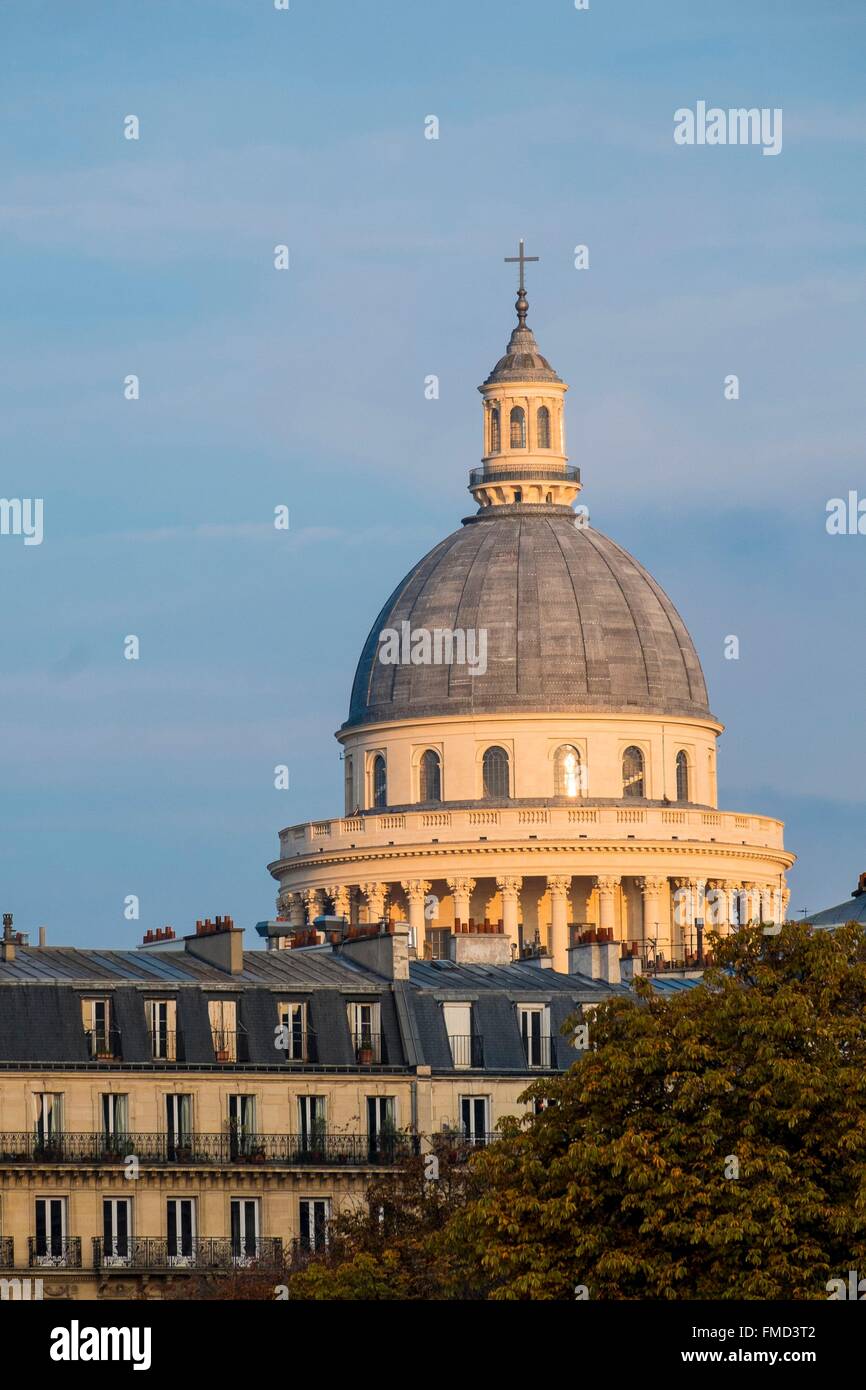 France, Paris, the restored dome of the Pantheon in 2015 Stock Photo