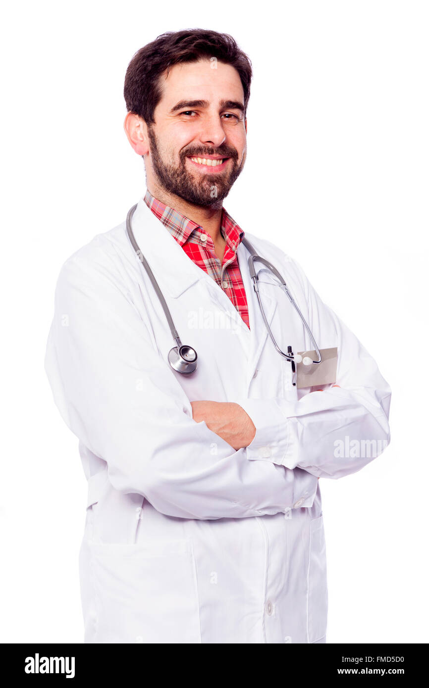Hispanic male doctor standing hi-res stock photography and images - Alamy
