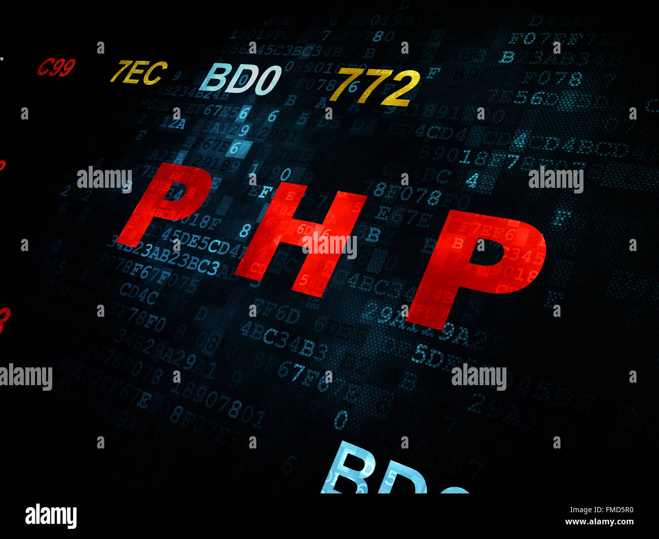 Software concept: Php on Digital background Stock Photo - Alamy