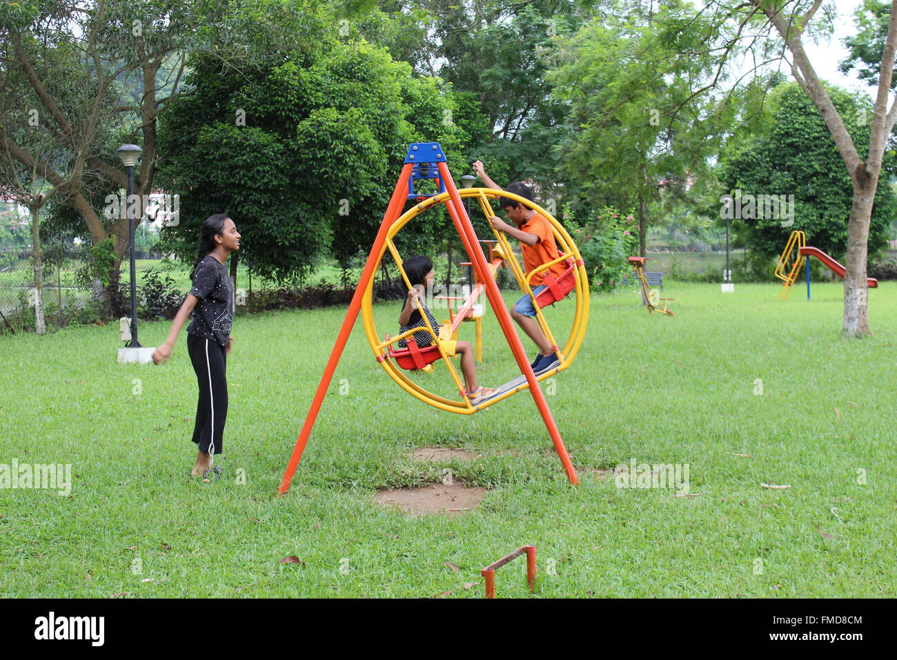Children playing outdoor park hi-res stock photography and images - Alamy