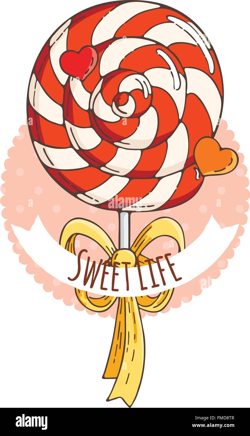 Vector Candy and Lollipop Background Stock Vector Image & Art - Alamy