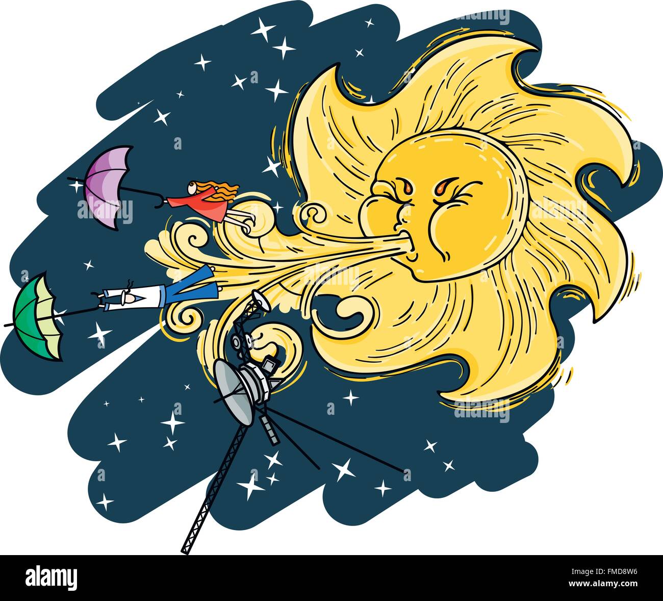 Fantastic vector illustration with the solar wind Stock Vector Image & Art Alamy