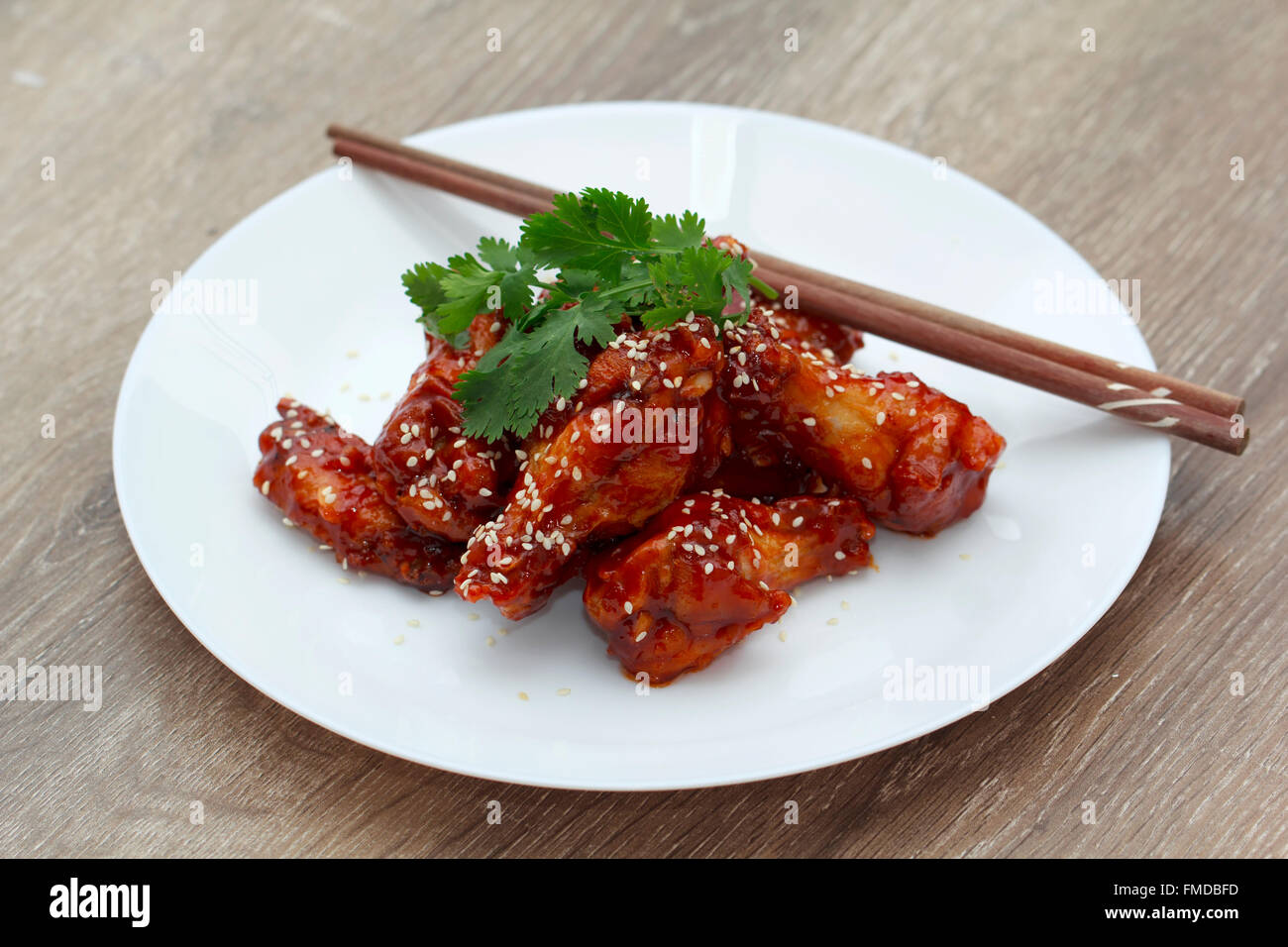 Fried Chicken wings, Korean Chicken wings Stock Photo - Alamy