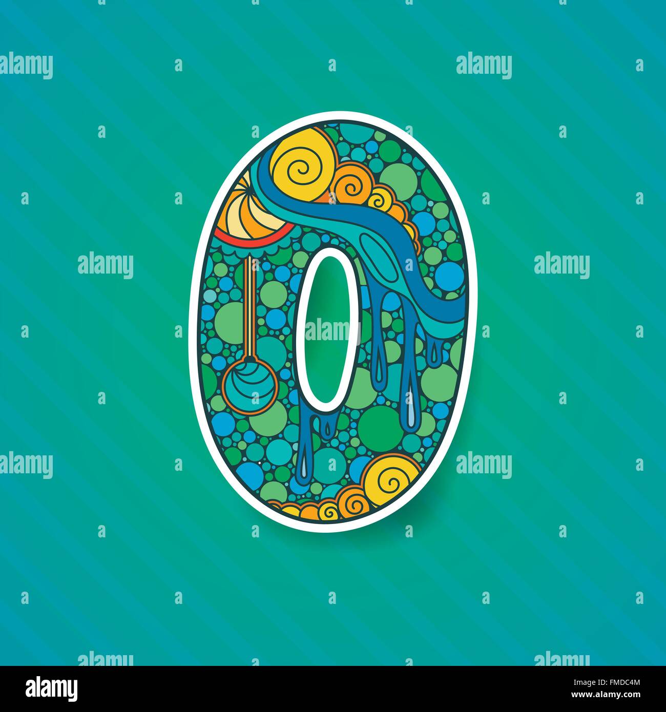 Zentangle number. Vector decorative number Stock Vector Image & Art Alamy
