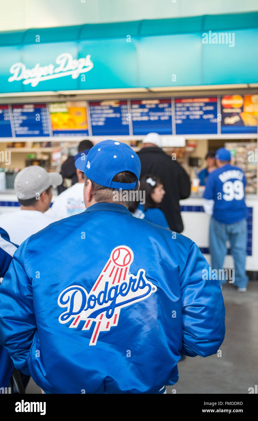 In a queue for a Dodger hot dog at L.A. Dodgers stadium on match day