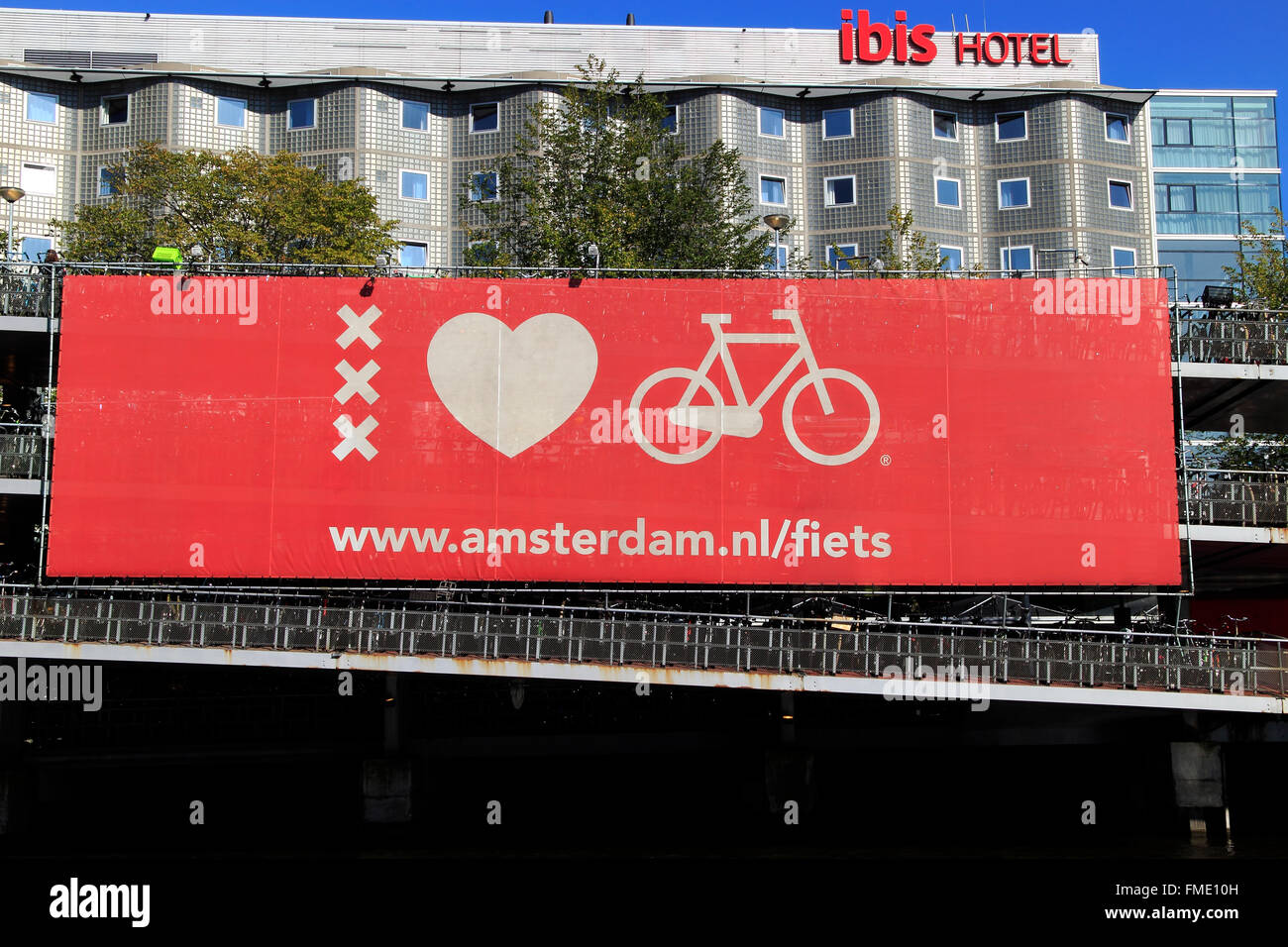 Bicycle parking near Central Station Amsterdam Centraal, Netherlands