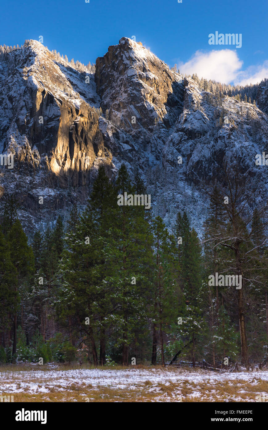 Beautiful mountian in the winter, Yosemite National Park Stock Photo