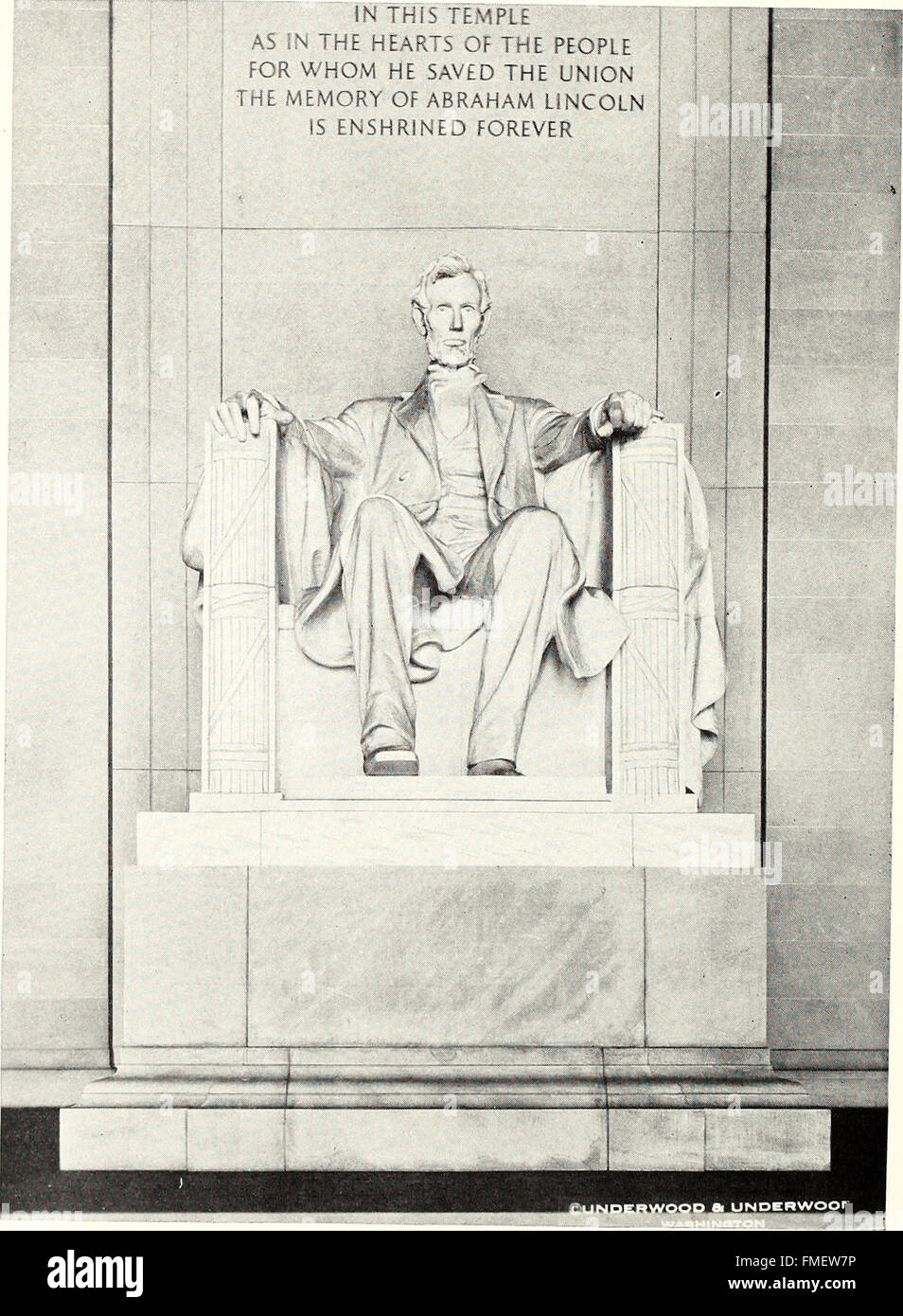 Statues of Abraham Lincoln. Lincoln Memorial (1922 Stock Photo Alamy