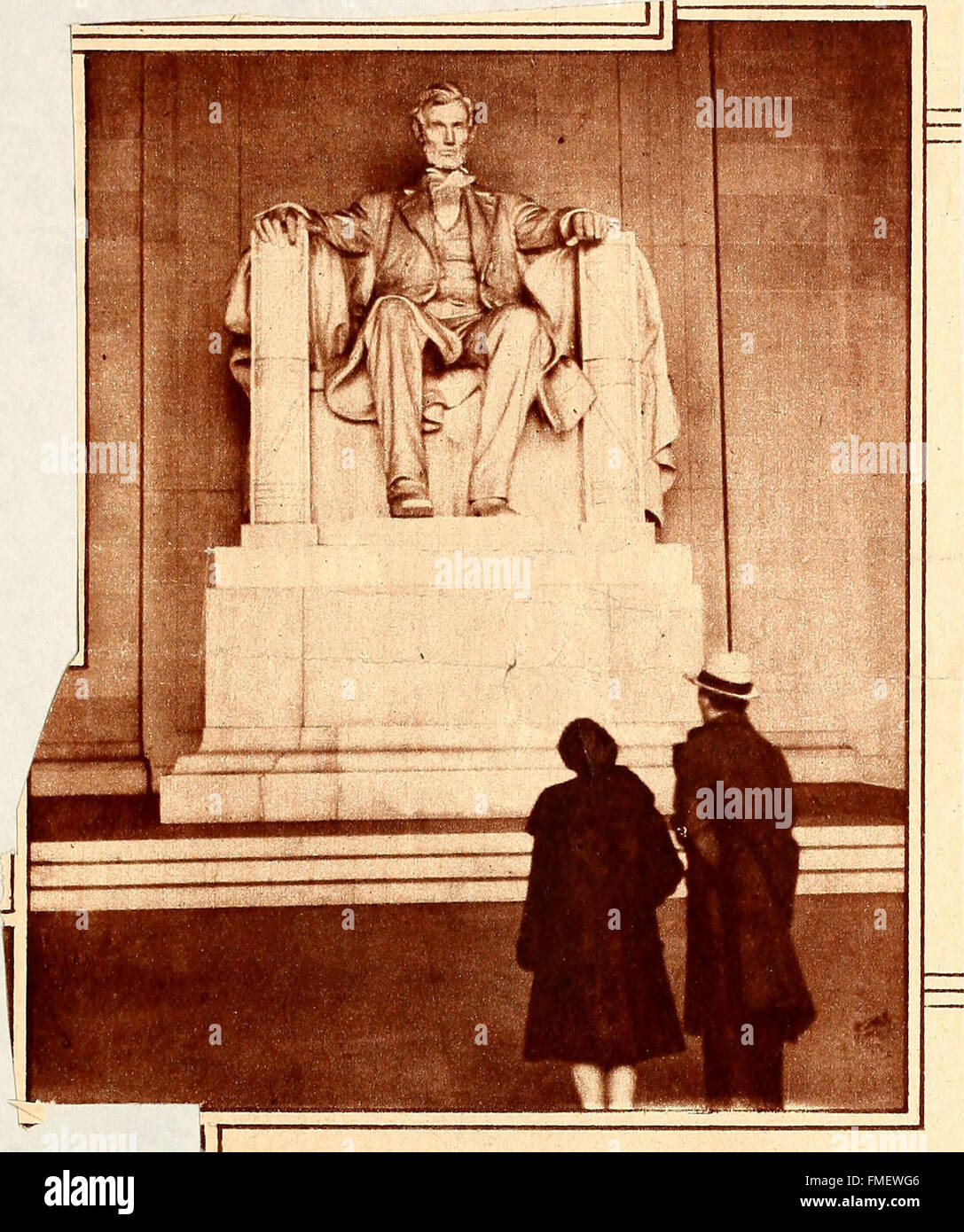 Statues of Abraham Lincoln. Lincoln Memorial (1922 Stock Photo Alamy
