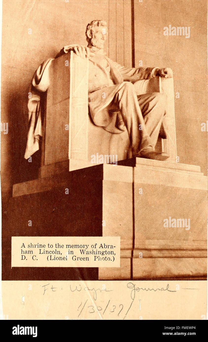 Statues of Abraham Lincoln. Lincoln Memorial (1922 Stock Photo Alamy