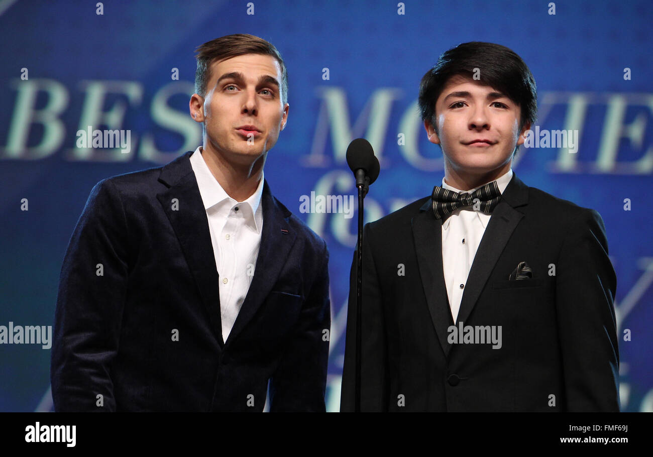 24th Annual Movieguide Awards  Inside  Featuring: Cody Linley, Sloane Morgan Siegel Where: Universal City, California, United States When: 06 Feb 2016 Stock Photo