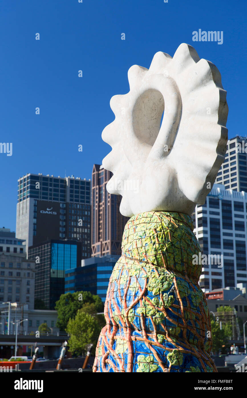 Sculpture on Southbank Promenade, Melbourne, Victoria, Australia Stock