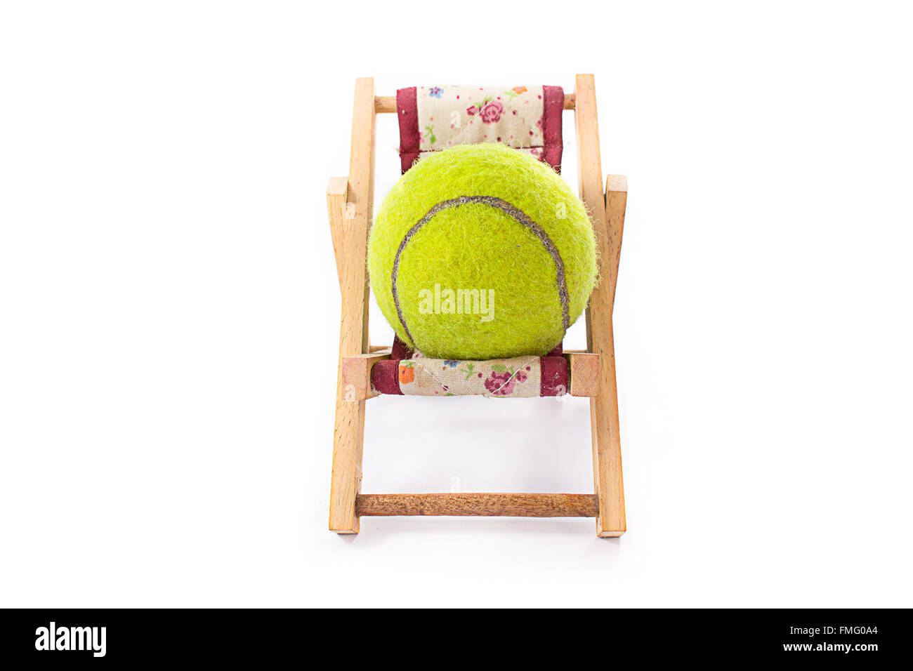 Single tennis ball isolated on white background Stock Photo