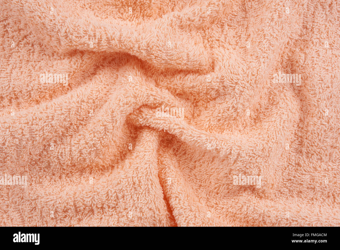 Beige terry towel as a useful background Stock Photo