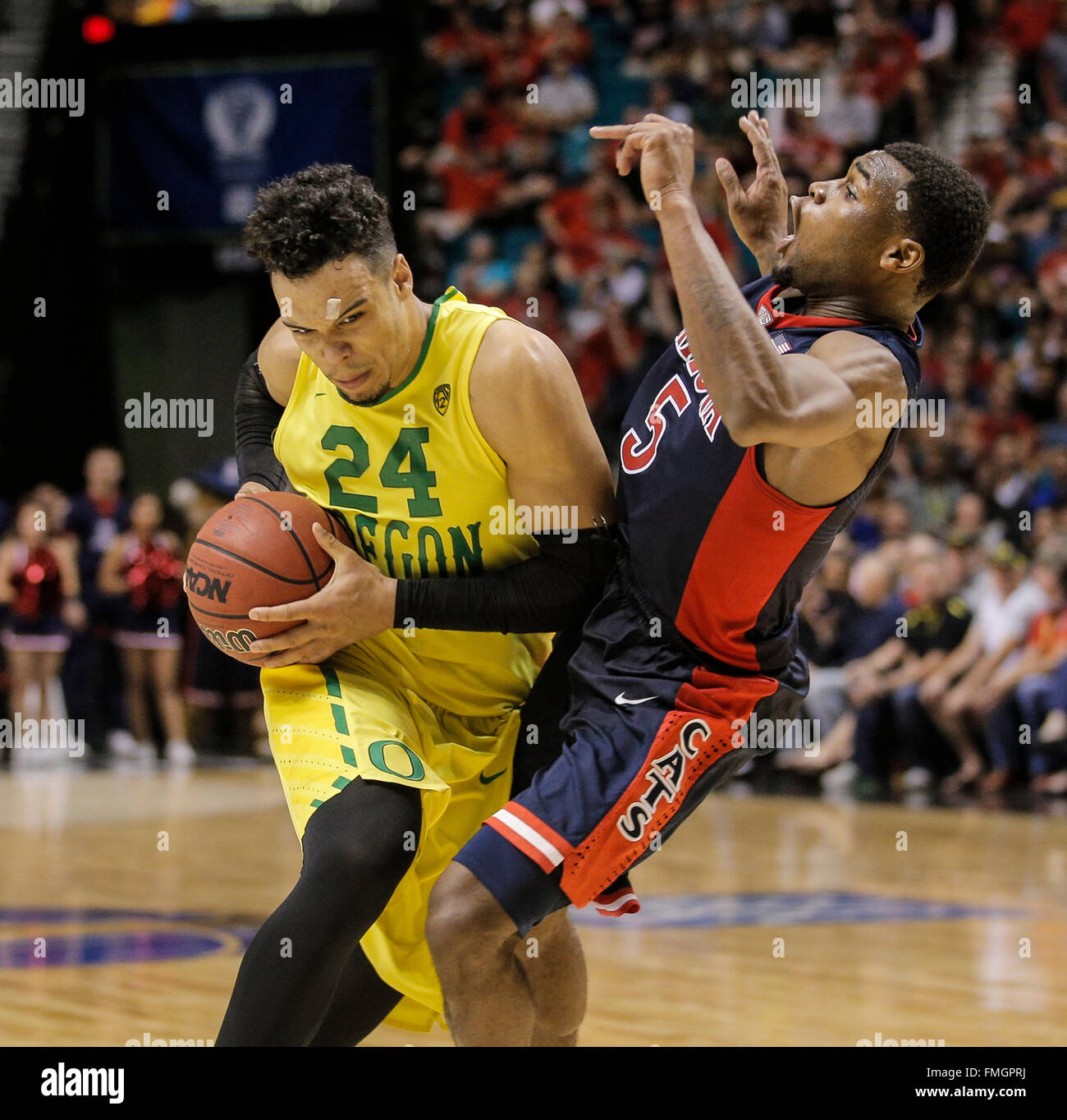 Las Vegas, NV, USA. 11th Mar, 2016. Oregon F 23 Dillon Brooks scored