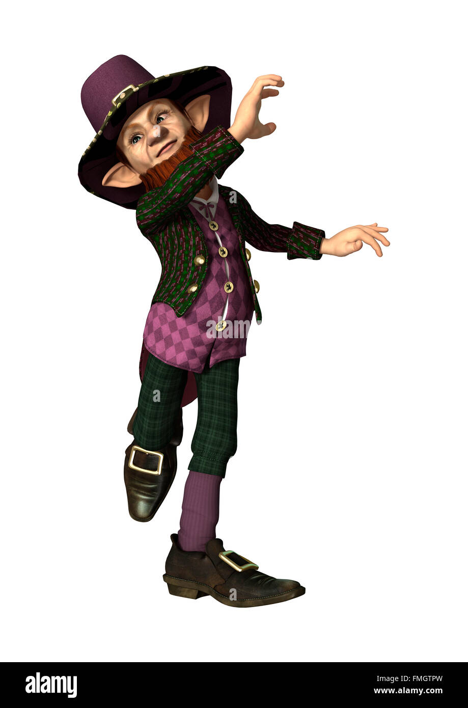 Digital render of a leprechaun isolated on white background Stock Photo ...