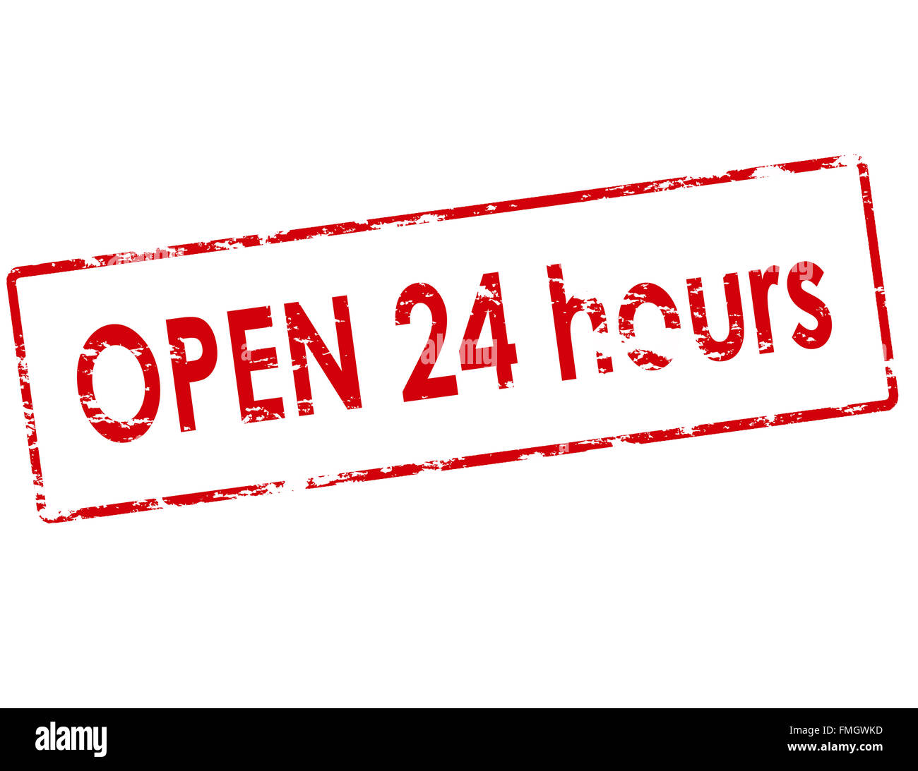 Rubber stamp with text open twenty four hours inside, vector