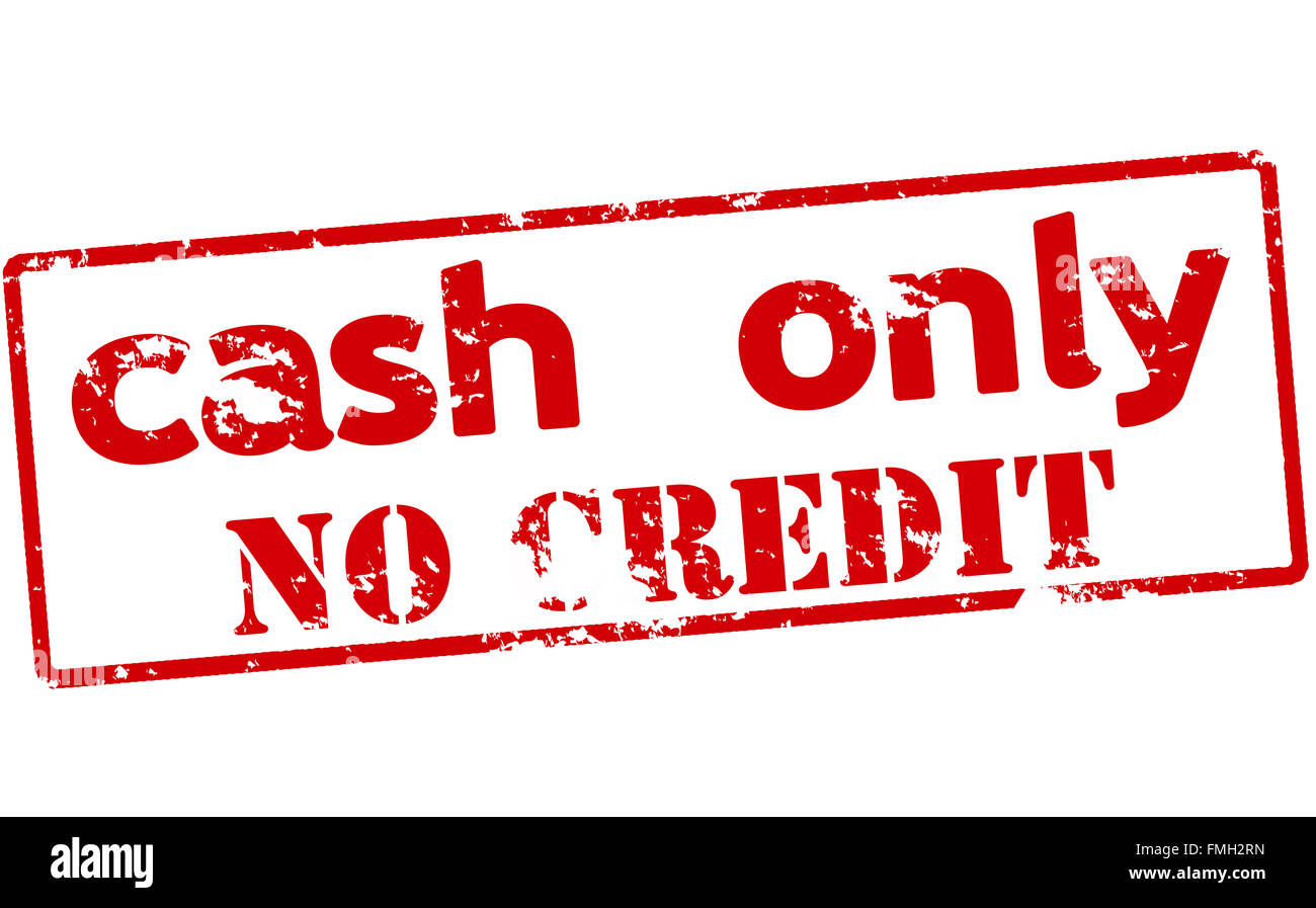 Rubber stamp with text cash only no credit inside, vector illustration