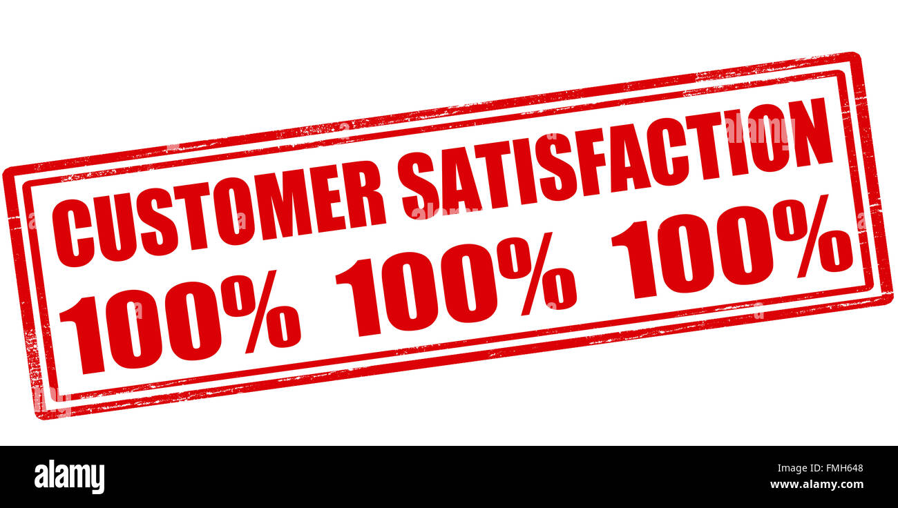 Rubber stamp with text customer satisfaction one hundred percent inside, vector illustration Stock Photo
