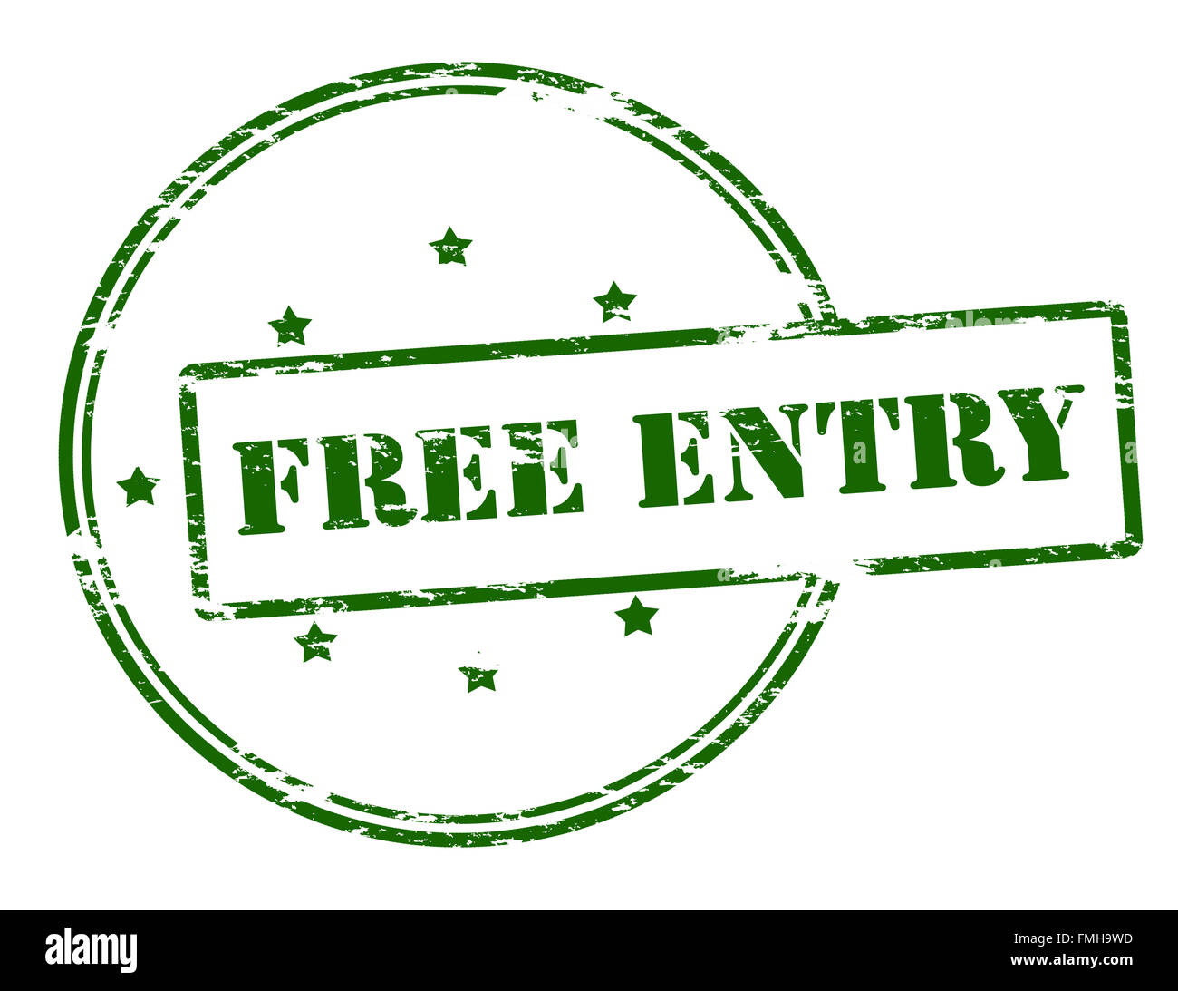 Rubber stamp with text free entry inside, vector illustration Stock Photo