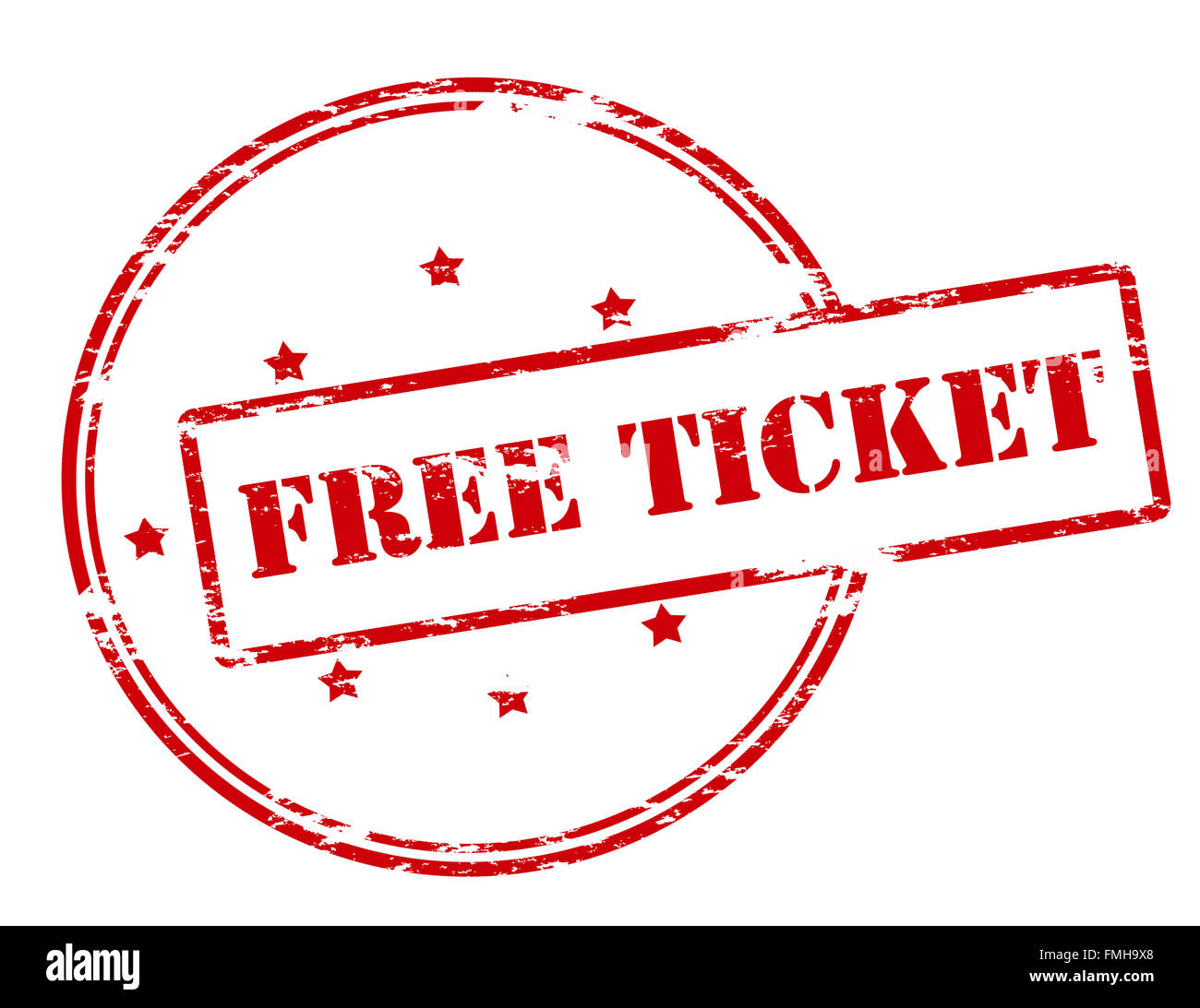 Rubber stamp with text free ticket inside, vector illustration Stock Photo Alamy
