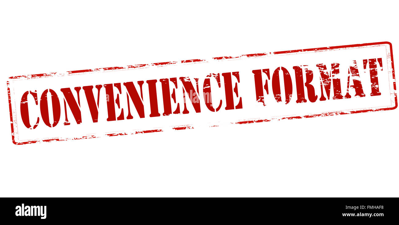 Rubber stamp with text convenience format inside, vector illustration ...
