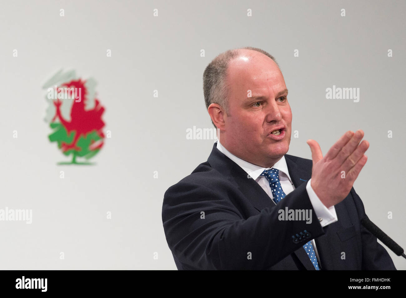 Andrew RT Davies leader of the Welsh Conservatives. Stock Photo