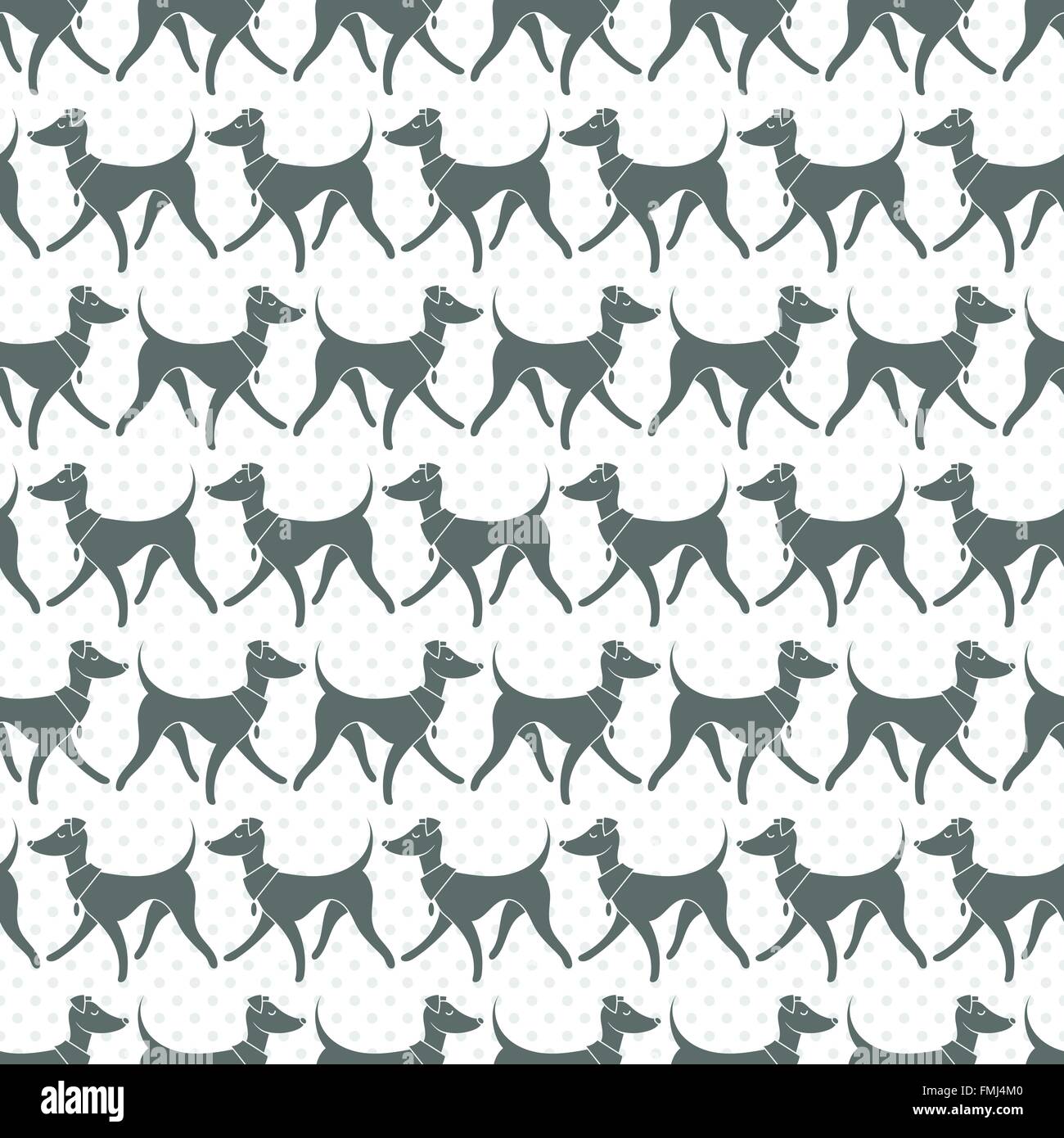 Greyhound Pattern Design Seamless Vector Pattern with Pretty Walking Italian Greyhounds Stock ...