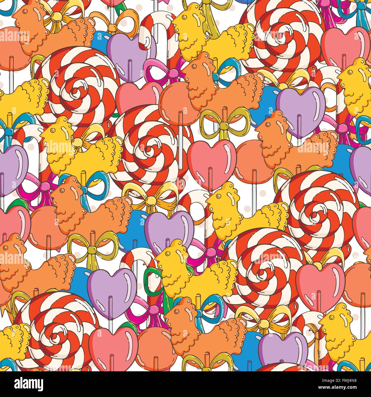 Vector Candy and Lollipop Seamless Pattern Stock Vector Image & Art - Alamy