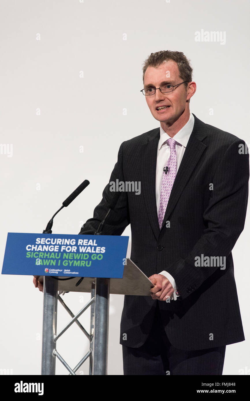 Police and Crime Commissioner for Dyfed Powys Christopher Salmon during the Welsh Conservative Party conference in Llangollen. Stock Photo