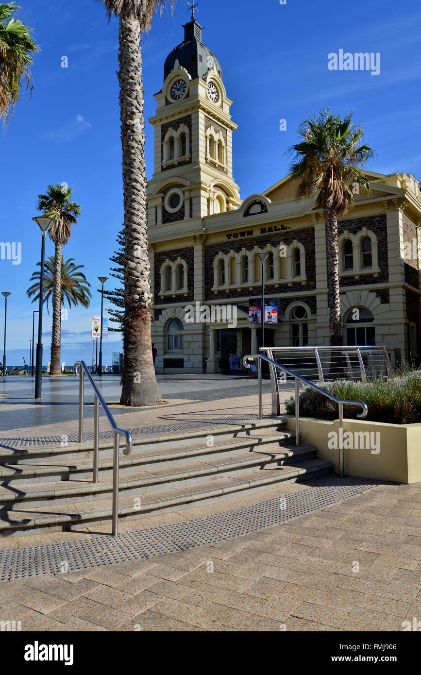 South Australia, Glenelg Town Hall + Visitor Centre Stock Photo