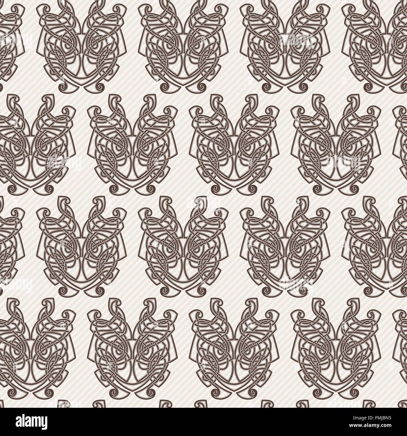 Elegant difficult curled ornamental gothic tattoo seamless pattern ...