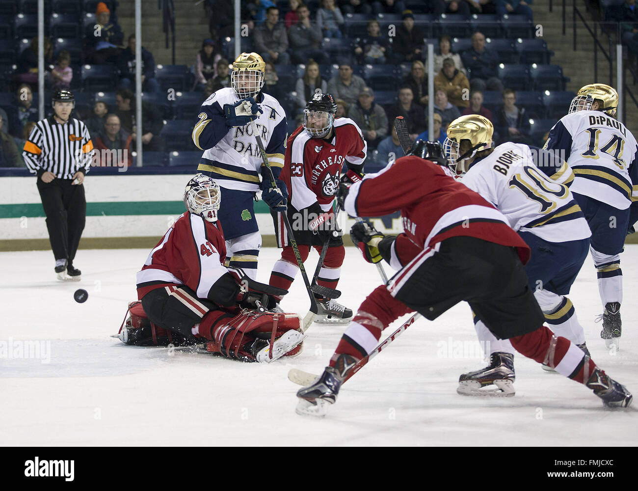 Ryan Ruck South Bend, Indiana, USA. 11th Mar, 2016. Northeastern goaltender Ryan ...